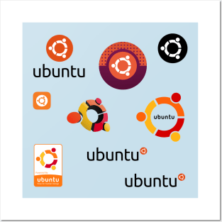 ubuntu sticker set Posters and Art